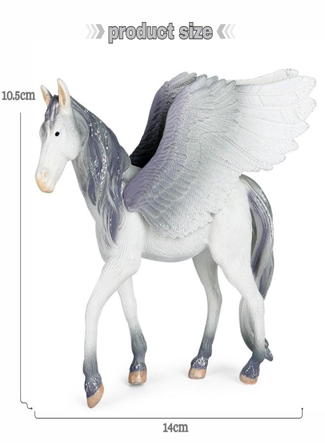 Mallexo Realistic Unicorn Toys for Kids PVC Horse Mythical Animal Pegasus Creature Figurine Toy Set for Girls Wildlife Big Unicorns Playset Pegacorn Ornaments Toys Birthday Gift Party Decor Item - Image 4